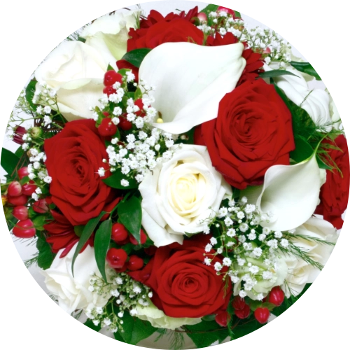 Bridal-bouquet-color-red-pink-white