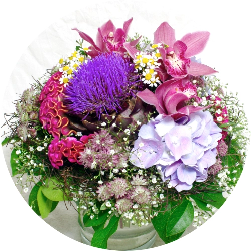 Bouquet-colors-purple-pink-rose